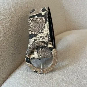The Attico | Accessories | The Attico Snakeskin Belt Circle  display picture 3